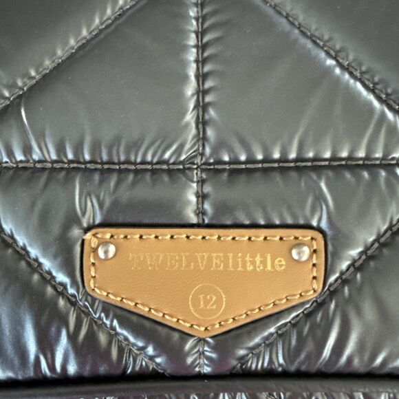 Twelvelittle Diaper Clutch Crossbody Diaper Bag Quilted‎ Metallic Gray - Picture 3 of 16